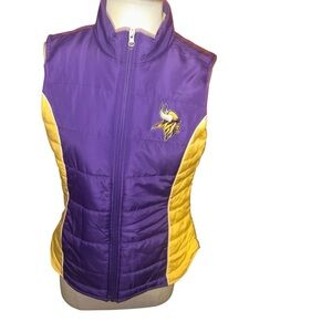 Women NFL Minnesota Vikings purple/yellow
Puff vest size small S Game day